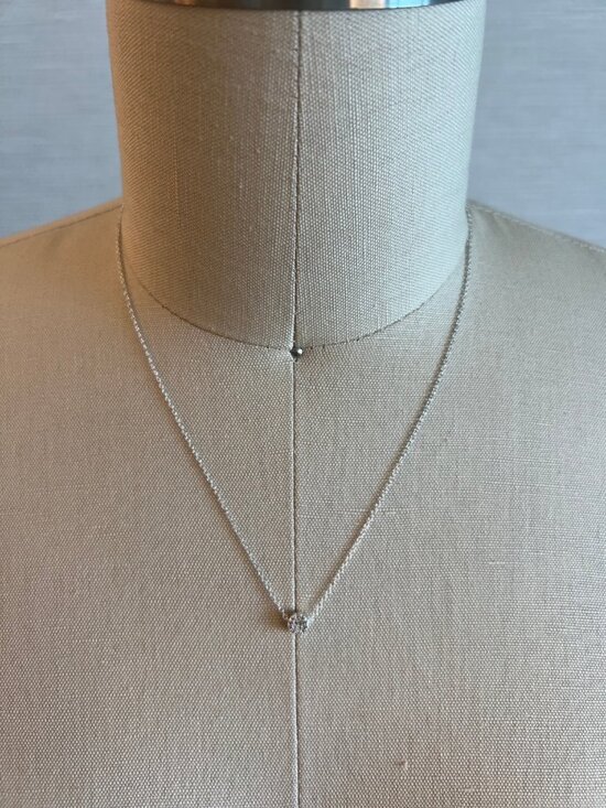 Gorjana Jewelry - Gorjana Crystal Solitaire Pendant Necklace Silver 18in New with Tag